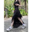 Chân Váy Chéo Phối Ren – Nữ Tính Mà Vẫn Cực Chất 💃🖤🤍
