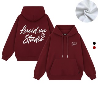 [Nỉ Lông Cáo] Áo Hoodie Local Brand Unisex LUCID REAL Nam Nữ Nỉ Lông Cáo Form Rộng Mũ 2 Lớp Siêu To