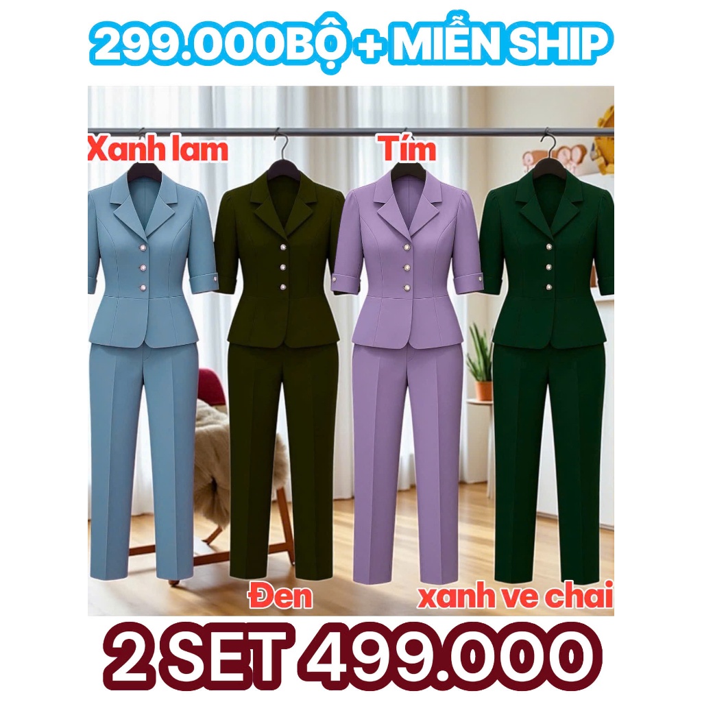 SET BỘ VEST 3 NÚT 002