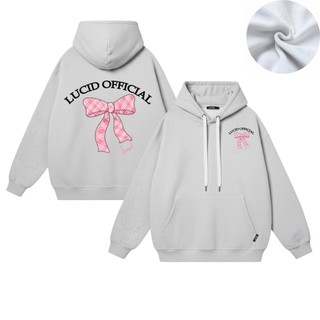 Áo Hoodie Local Brand Unisex LUCID Nơ Nam Nữ Nỉ Lông Cáo Form Rộng Mũ 2 Lớp Siêu To