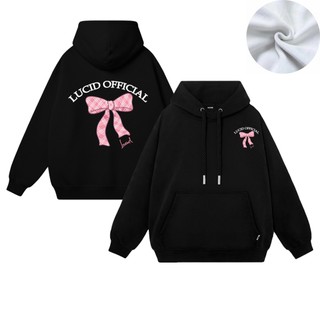 Áo Hoodie Local Brand Unisex LUCID Nơ Nam Nữ Nỉ Lông Cáo Form Rộng Mũ 2 Lớp Siêu To