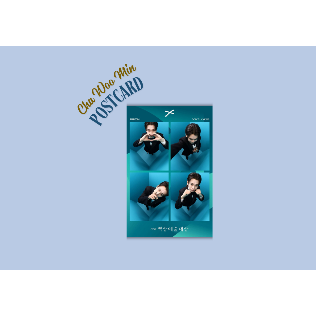 Postcard diễn viên Cha Woo Min siêu cấp đẹp trai -Người hùng yếu đuối-Weak Hero Class