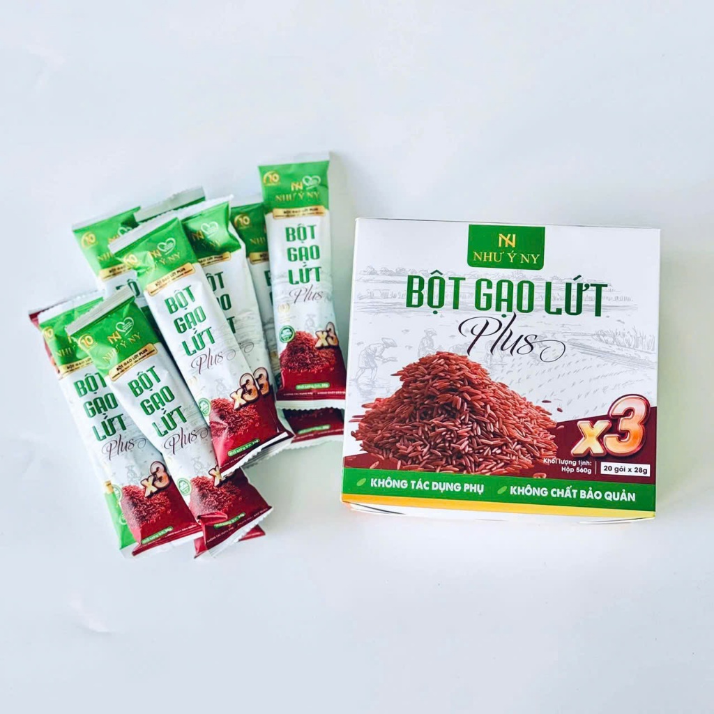 [COMBO TÚI TO 65 GÓI TẶNG LY PHA BỘT ] - BỘT GẠO LỨT PLUS X3 NHƯ Ý NY - TẶNG LY PHA BỘT, THƯỚC VÀ PHIẾU BẢO HÀNH