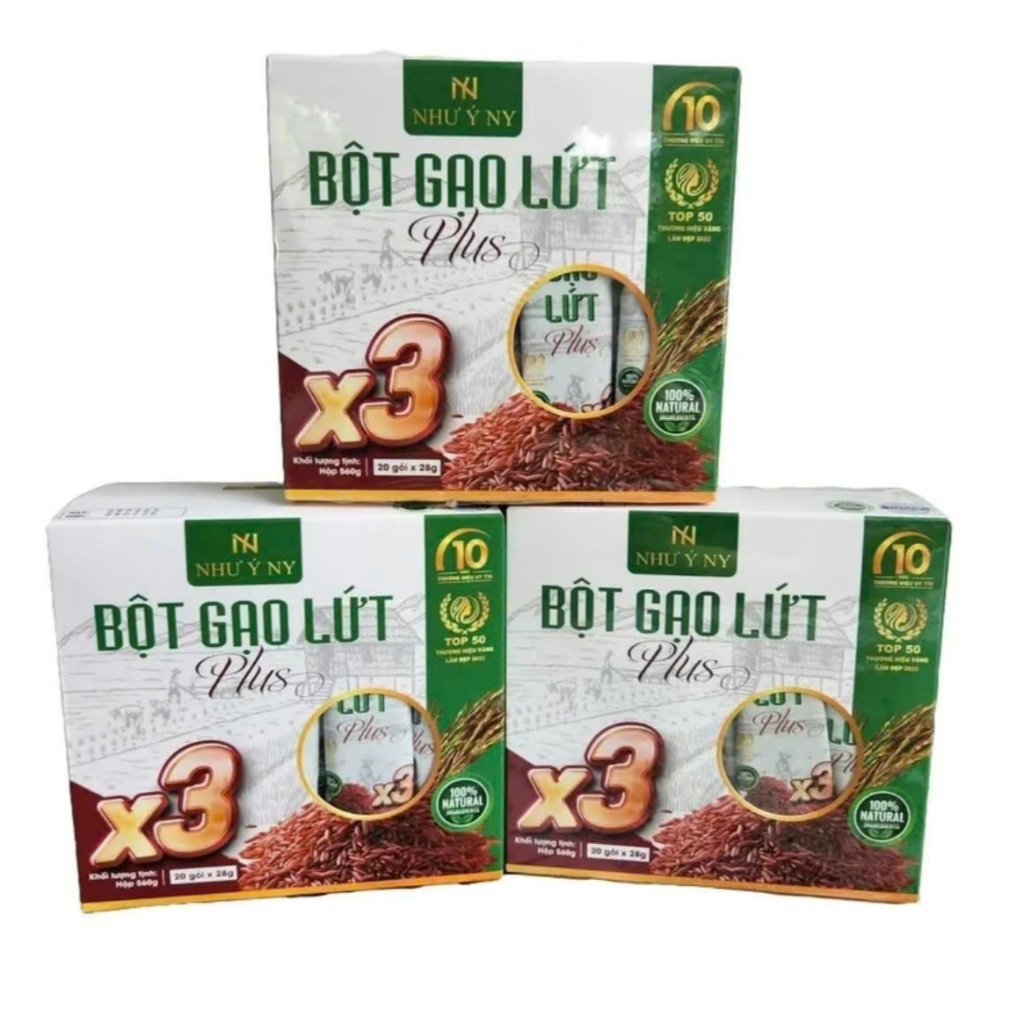 [COMBO TÚI TO 65 GÓI TẶNG LY PHA BỘT ] - BỘT GẠO LỨT PLUS X3 NHƯ Ý NY - TẶNG LY PHA BỘT, THƯỚC VÀ PHIẾU BẢO HÀNH