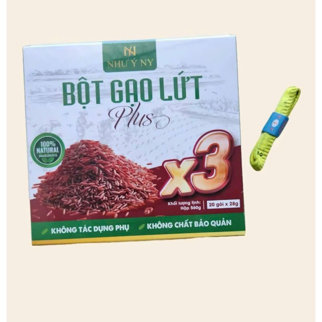 [COMBO TÚI TO 65 GÓI TẶNG LY PHA BỘT ] - BỘT GẠO LỨT PLUS X3 NHƯ Ý NY - TẶNG LY PHA BỘT, THƯỚC VÀ PHIẾU BẢO HÀNH