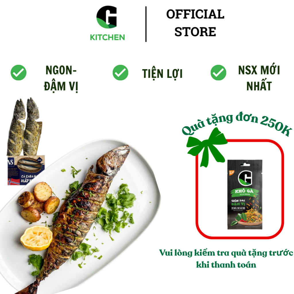 Cá Saba Nauy hấp nướng Hồn Việt 300g [Giao HCM]