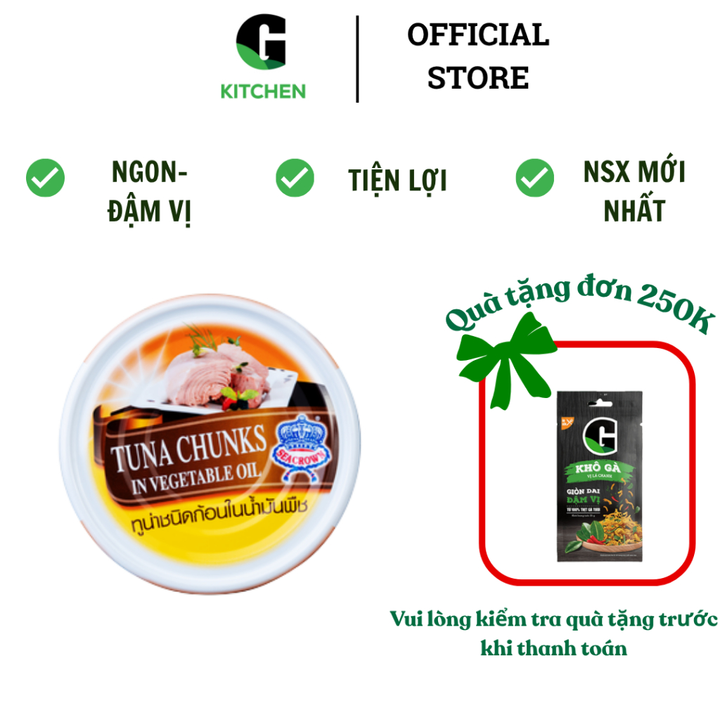 Cá Ngừ Ngâm Dầu G Kiktchen 140g