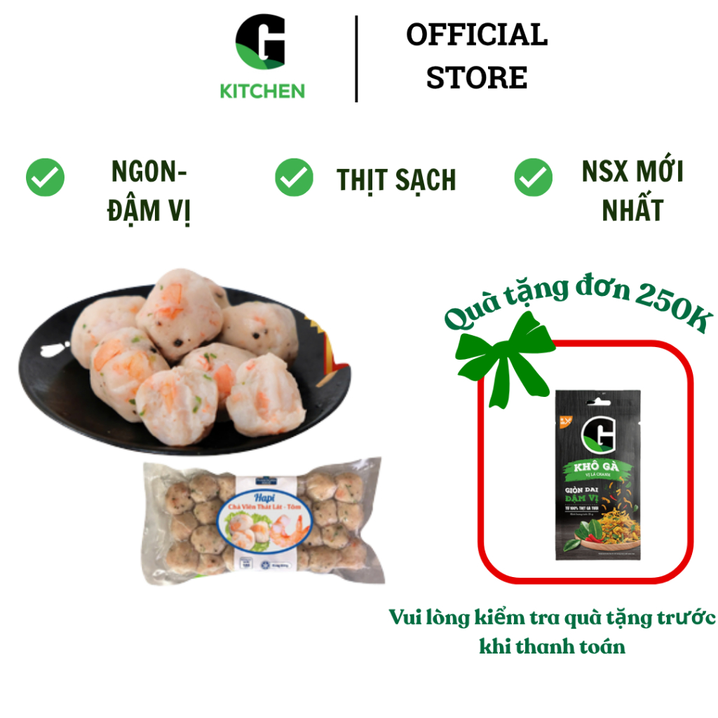 Chả viên thát lát tôm ĐL G Kitchen 500g [Giao nội thành HCM]
