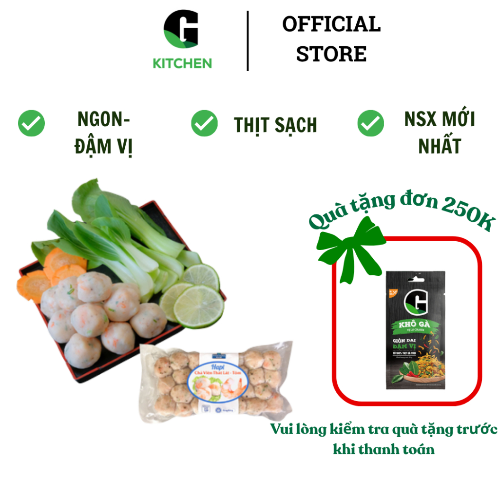 Chả viên thát lát tôm ĐL G Kitchen 500g [Giao nội thành HCM]