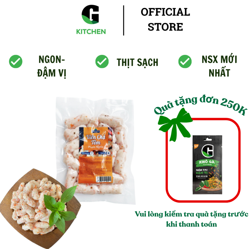 Viên chả tôm ĐL G Kitchen 200g [Giao HCM]
