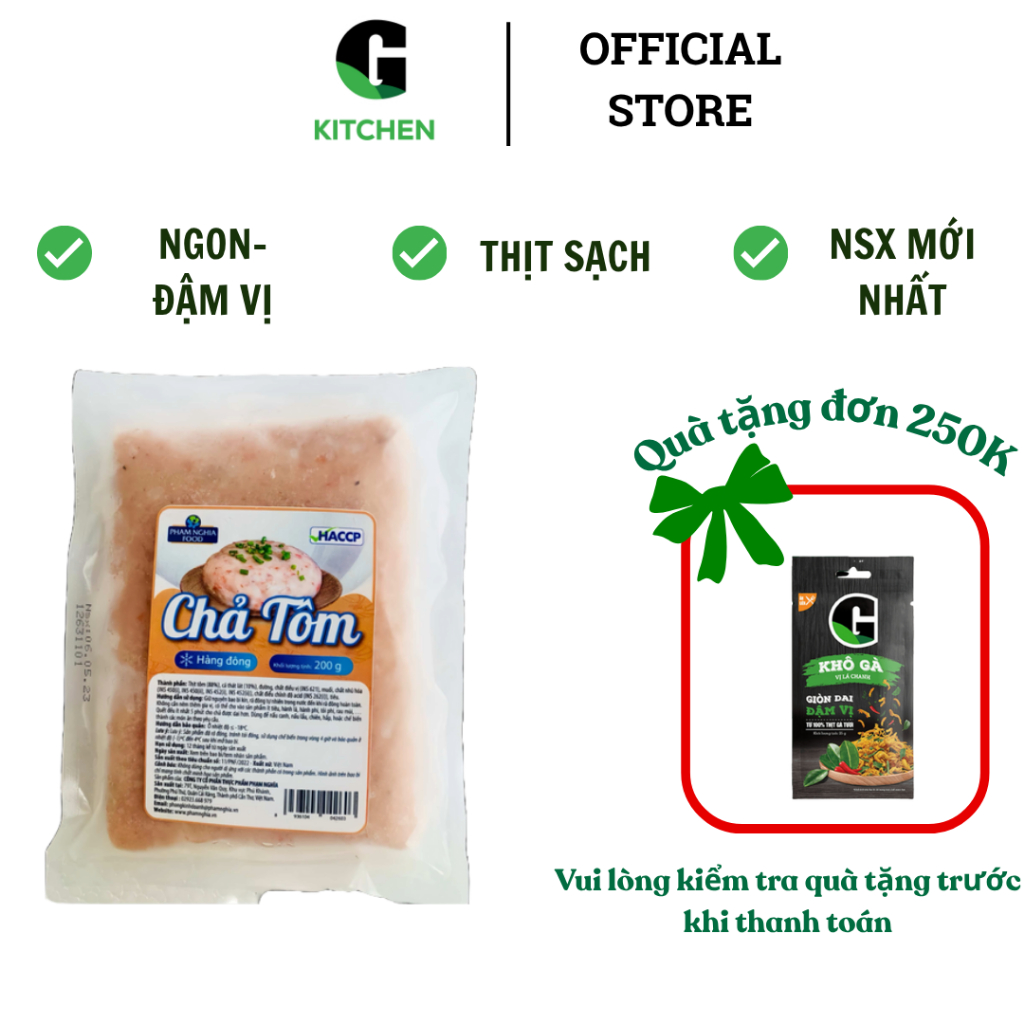 Chả tôm ĐL G Kitchen 200g [Giao HCM]