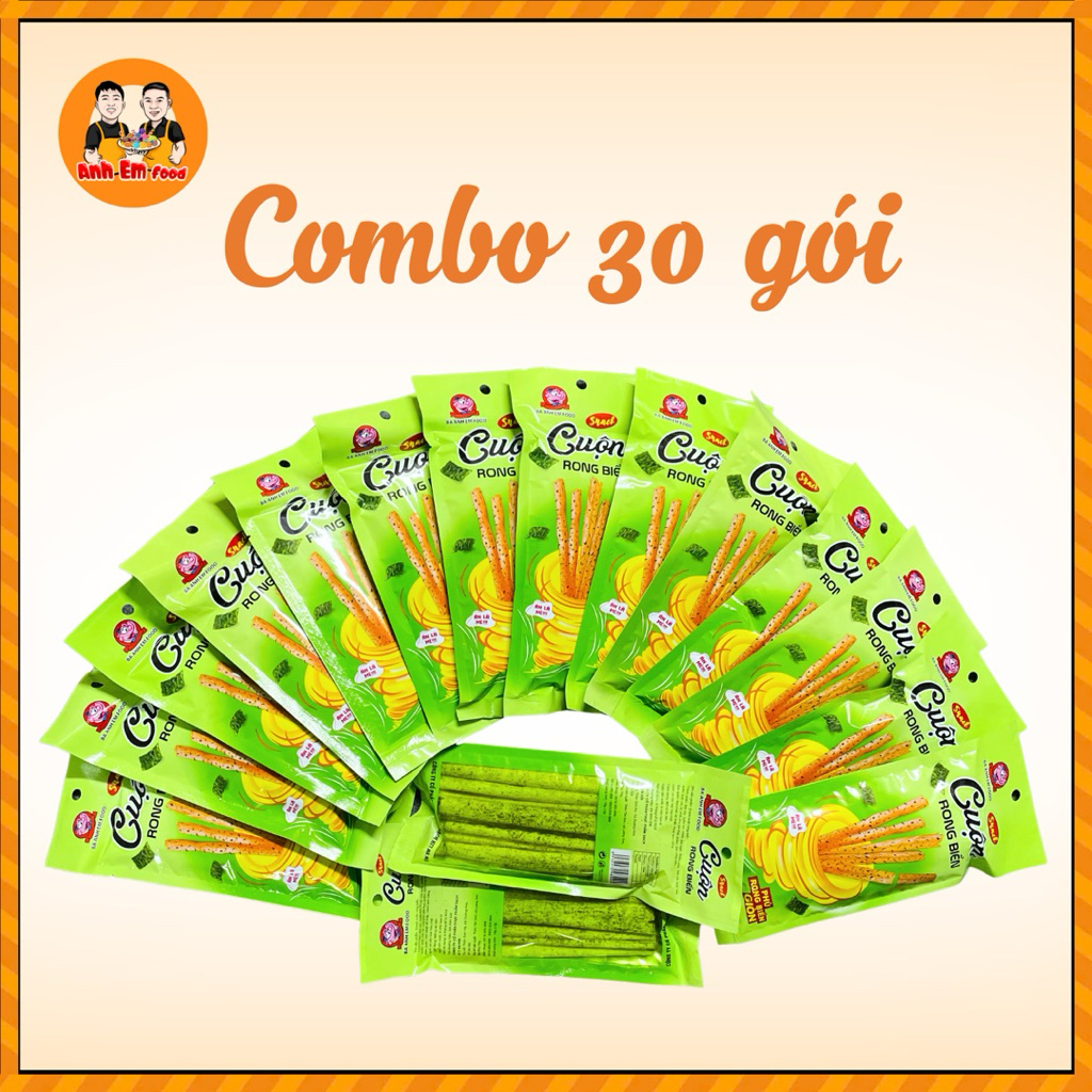 Combo 30 gói snack cuộn rong biển - Anh em food | Shopee Việt Nam