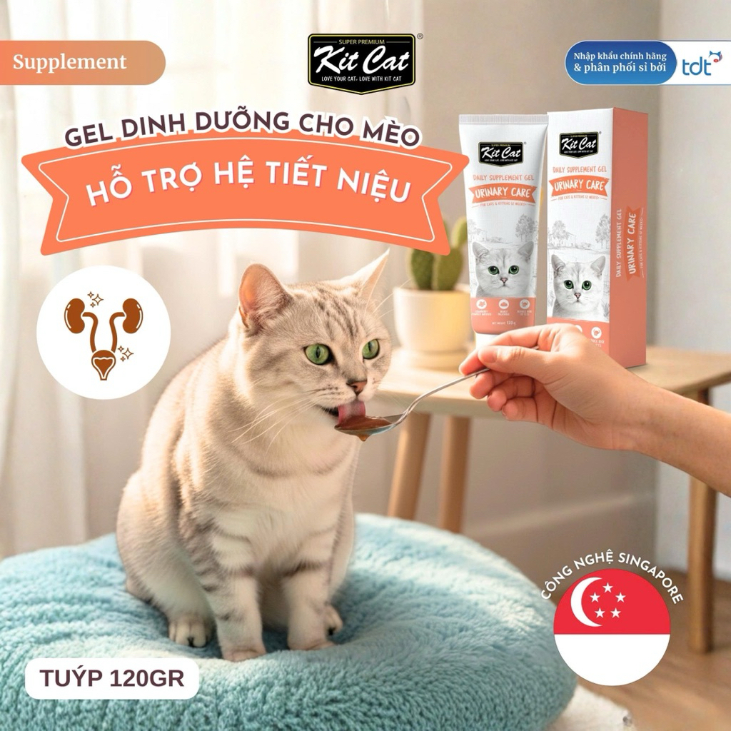 Gel Dinh Dưỡng Cho Mèo Kitcat 120g – Hỗ Trợ Tiêu Búi Lông, Tiết Niệu & Tăng Cân Hiệu Quả
