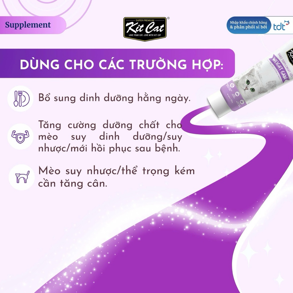 Gel Dinh Dưỡng Hỗ Trợ Tăng Cân Cho Mèo Kitcat 120g