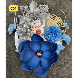 Phụ Kiện Set Hoa Trang Trí Tháp Bánh Tài Lôc Giỏ Hoa Quả - Hoa trang trí tết,oản tài lộc,tháp bánh dâng lễ