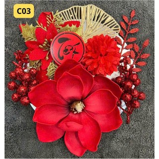 Phụ Kiện Set Hoa Trang Trí Tháp Bánh Tài Lôc Giỏ Hoa Quả - Hoa trang trí tết,oản tài lộc,tháp bánh dâng lễ