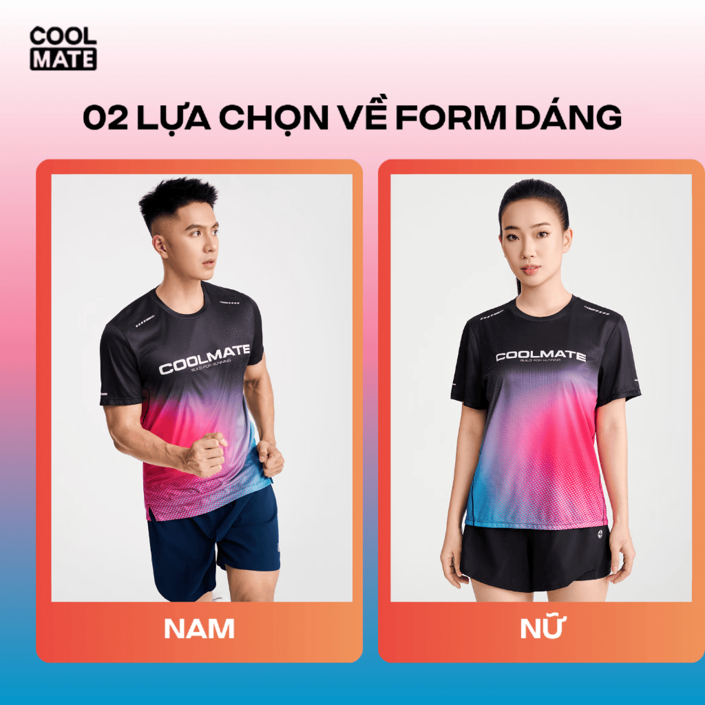 [MUA 3 GIẢM 30%]Áo thun chạy bộ unisex nam nữ thấm hút, nhanh khô, siêu nhẹ logo Coolmate