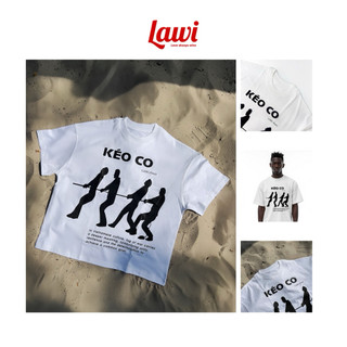 Áo Thun Big Boxy Local Brand Lawi Cotton Cổ Tròn Form Rộng Unisex Nam Nữ "Cá Tính" Oversize