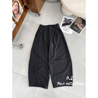 Quần baggy dạ ống cong form thụng 1 khuy chun sau #2328