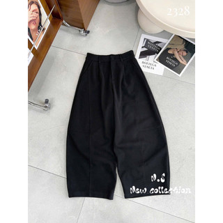 Quần baggy dạ ống cong form thụng 1 khuy chun sau #2328