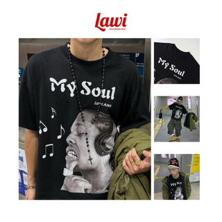 Áo Thun Big Boxy Local Brand Lawi Cotton Cổ Tròn Form Rộng Unisex Nam Nữ "Cực Ngầu" Oversize