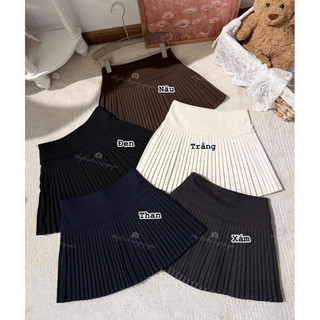 QCL1 6665 Chân váy dạ trơn xếp ly nhỏ quốc dân siêu hot,form đẹp xịn sò(Lấy tag nào inbox riêng shop nhé ạ)