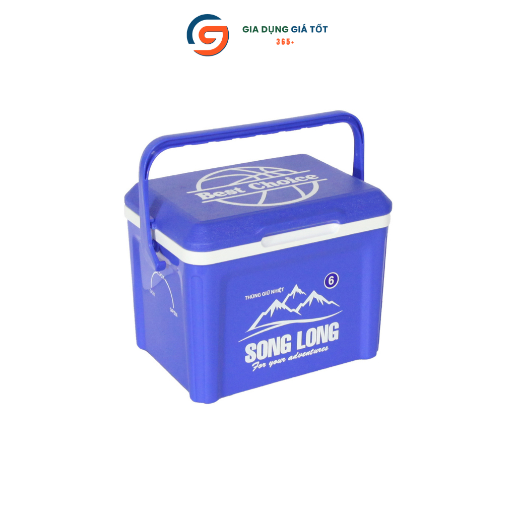 Thùng đá mini 6L Song Long - thùng giữ nhiệt nhỏ gọn mang đi du lịch, cắm trại và dã ngoại