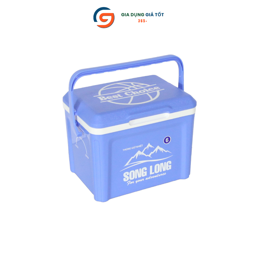 Thùng đá mini 6L Song Long - thùng giữ nhiệt nhỏ gọn mang đi du lịch, cắm trại và dã ngoại