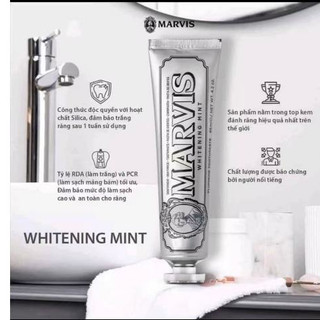 【Hàng chính hãng nhập khẩu】Kem Đánh Răng Ý Marvis Classic 85ml Đủ LoạiMarvis Bạc Hà   Smokers Strong