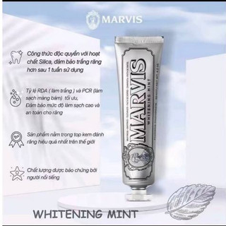 【Hàng chính hãng nhập khẩu】Kem Đánh Răng Ý Marvis Classic 85ml Đủ LoạiMarvis Bạc Hà   Smokers Strong