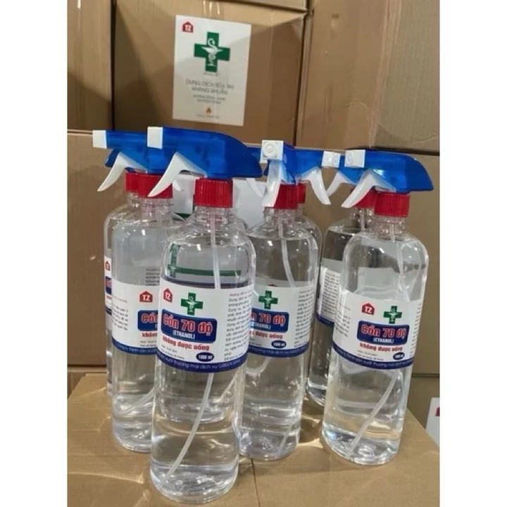 Dung dịch rửa tay cồn y tế sát khuẩn 70 độ chai 1 lít