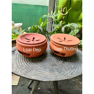 Bếp Đất Nung Đốt Bồ Kết - Xông Thảo Mộc - Thư Giãn Xua Đuổi Côn Trùng - Gốm Lái Thiêu