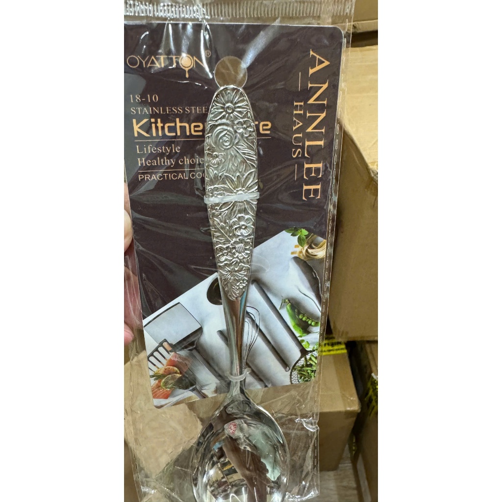 Thìa Inox Cao Cấp Thìa Cán Khắc Oyatton O417