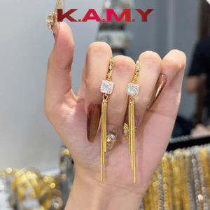 Bông Tai Nữ Tòn Ten Trái Đính Đá CZ Cao Cấp – Kiểu Dáng Dài Thanh Lịch Sang Trọng K.A.M.Y