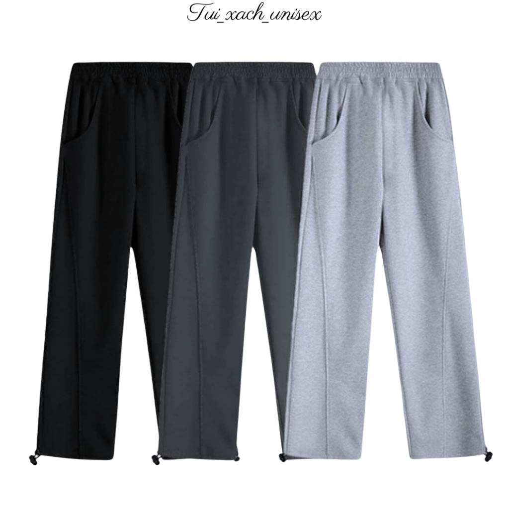 🌸 SIÊU HOT 🌸 Quần Thun Nỉ GOURD Unisex  Jogger kiểu trơn dây rút chân ống rộng CHÂN CUA K1
