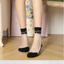 Set 5 Đôi Tất Lưới Cổ Cao Nữ Trong Suốt Thoáng Khí NIVRA In Họa Tiết Hoa Phong Cách Cổ Điển