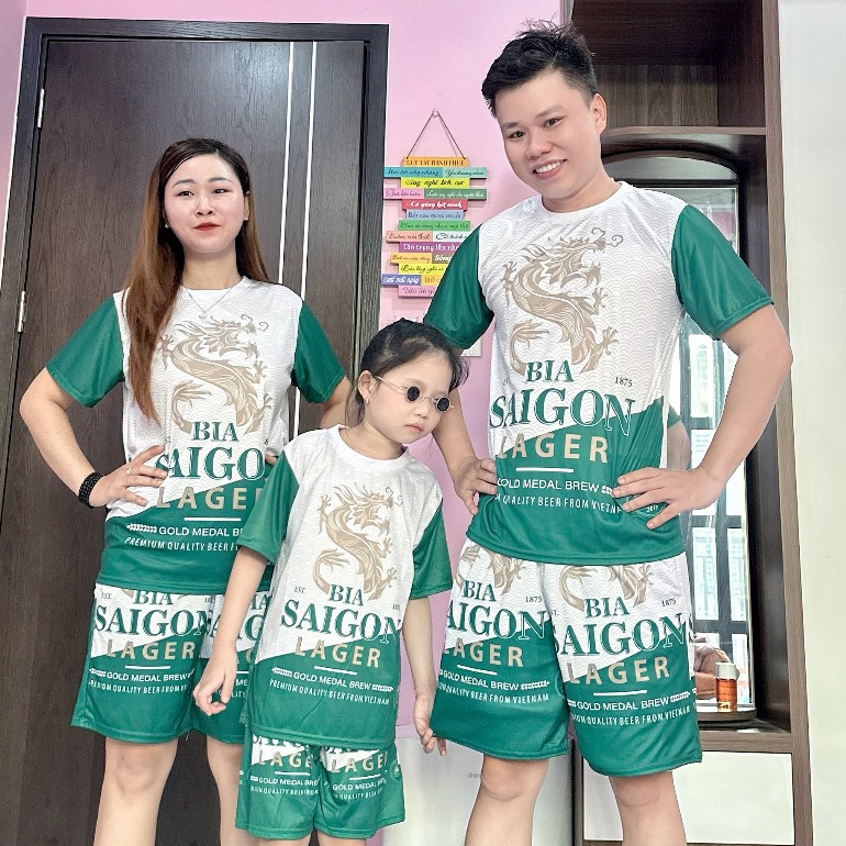 Bộ Thể Thao Nam Thun Lạnh Bia Sài Gòn Co Giãn Tập Gym, Chạy bộ Bặn Nhà Cộc Tay Cổ Tròn Họa Tiết Kl1