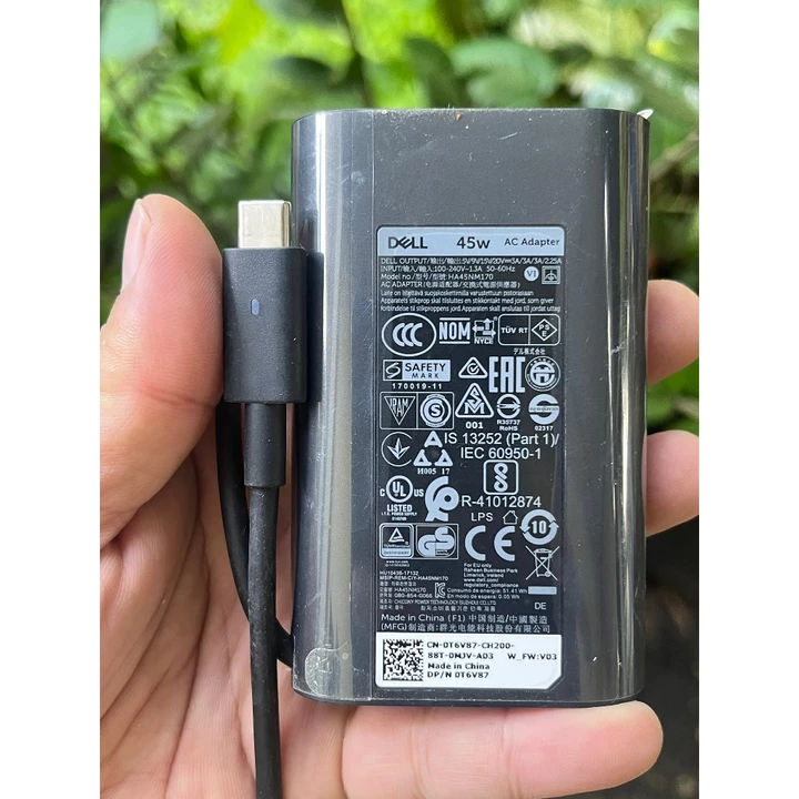 sạc laptop dell 45W TYPE C , hàng cũ zin theo máy chính hãng
