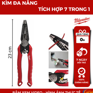 Kìm tuốt dây diện, dây cáp đa năng 7 trong 1 Milwaukee 48-22-3078 bấm cắt dây, chống rỉ sắt 7IN1