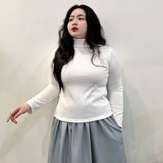 Áo thun nữ tay dài cổ lọ bigsize dáng vừa chất vải gân nỉ dày dặn dành cho chuppy tôn dáng G216