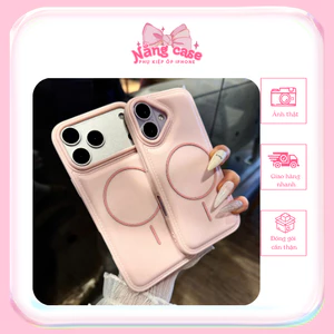 Ốp Lưng Giả Da Hồng iPhone Basic Vòng Tròn – Bảo Vệ Tối Ưu, Phong Cách Tối Giản| Nắng Case