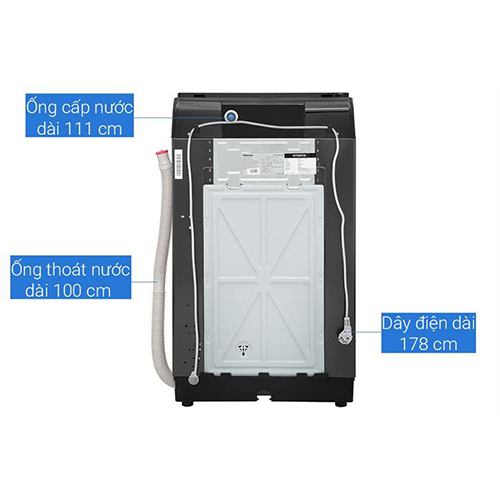 Máy Giặt Cửa Trên Hisense 9kg WT90F30 - Giặt AI | Tiết kiệm | Nắp giảm chấn - BH 2 năm - Miễn Phí Giao Hàng Tận Nơi
