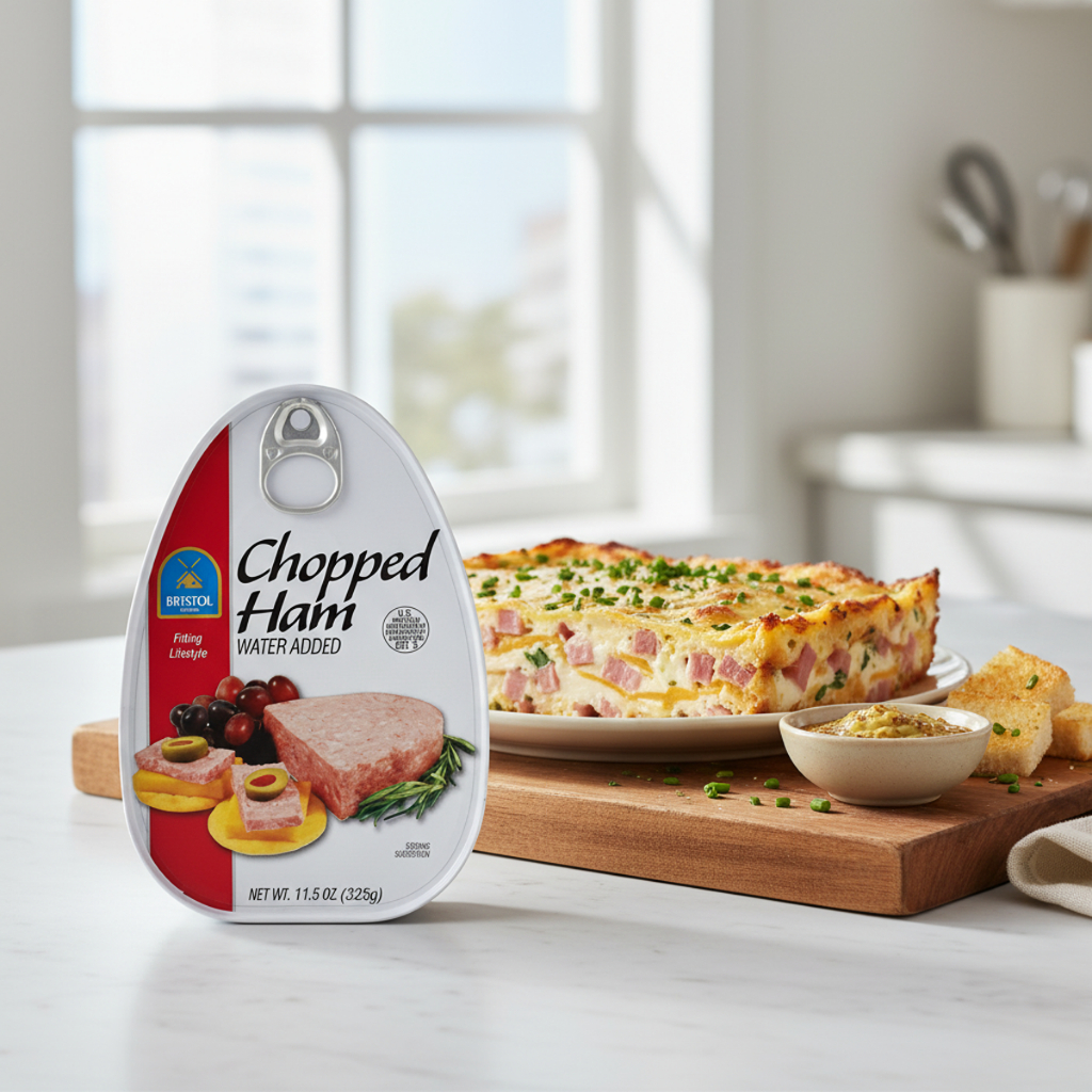 [Nhiều Vị] Thịt Hộp Mỹ Bristol Cooked Ham 454gr Cao Cấp, Nhập Khẩu Chính Hãng, Ăn Liền Tiện Lợi