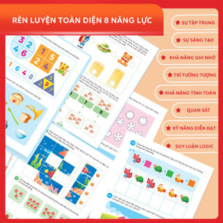 Sách - 300 Câu Hỏi Khai Sáng Toán Học Mầm Non (Trọn Bộ 2 Tập) - Toán Tư Duy Cho Bé Mẫu Giáo