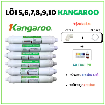Bộ lõi lọc nước Kangaroo 5 6 7 8 9 10 – Bổ sung khoáng, tạo Hydrogen, Alkaline – Tuổi thọ 12 tháng.