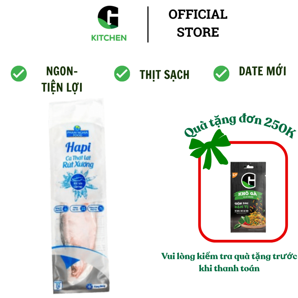 Hapi cá thát lát rút xương ĐL G Kitchen 230g [Giao HCM]