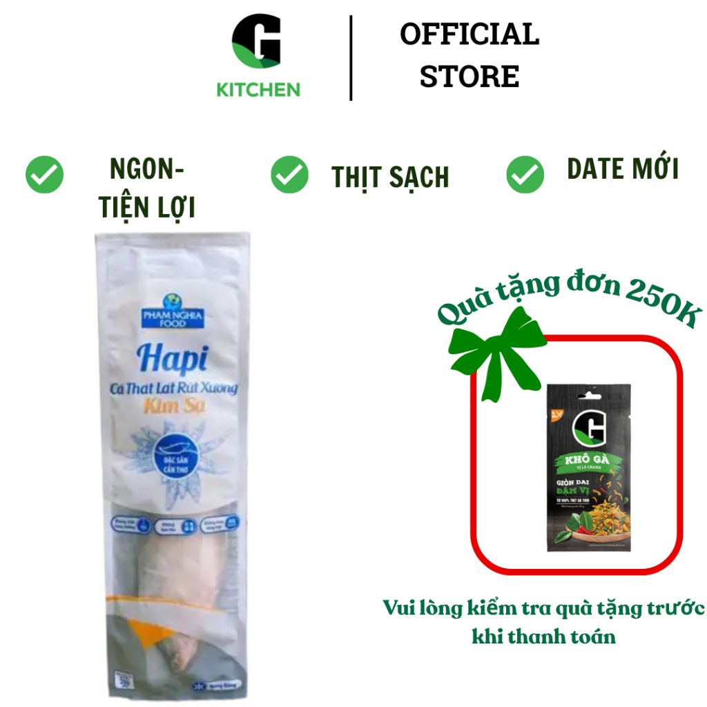 Hapi cá thát lát rút xương kim sa 230g ĐL G Kitchen [Giao HCM]