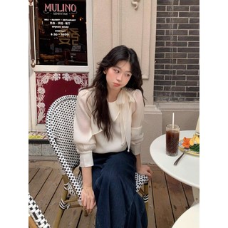 Áo Sơ Mi Tơ Óng Dài Tay Cổ Thắt Nơ Lệch Thanh Lịch 247store Asymmetric Tie Blouse Nữ Cao Cấp A.sominolech536