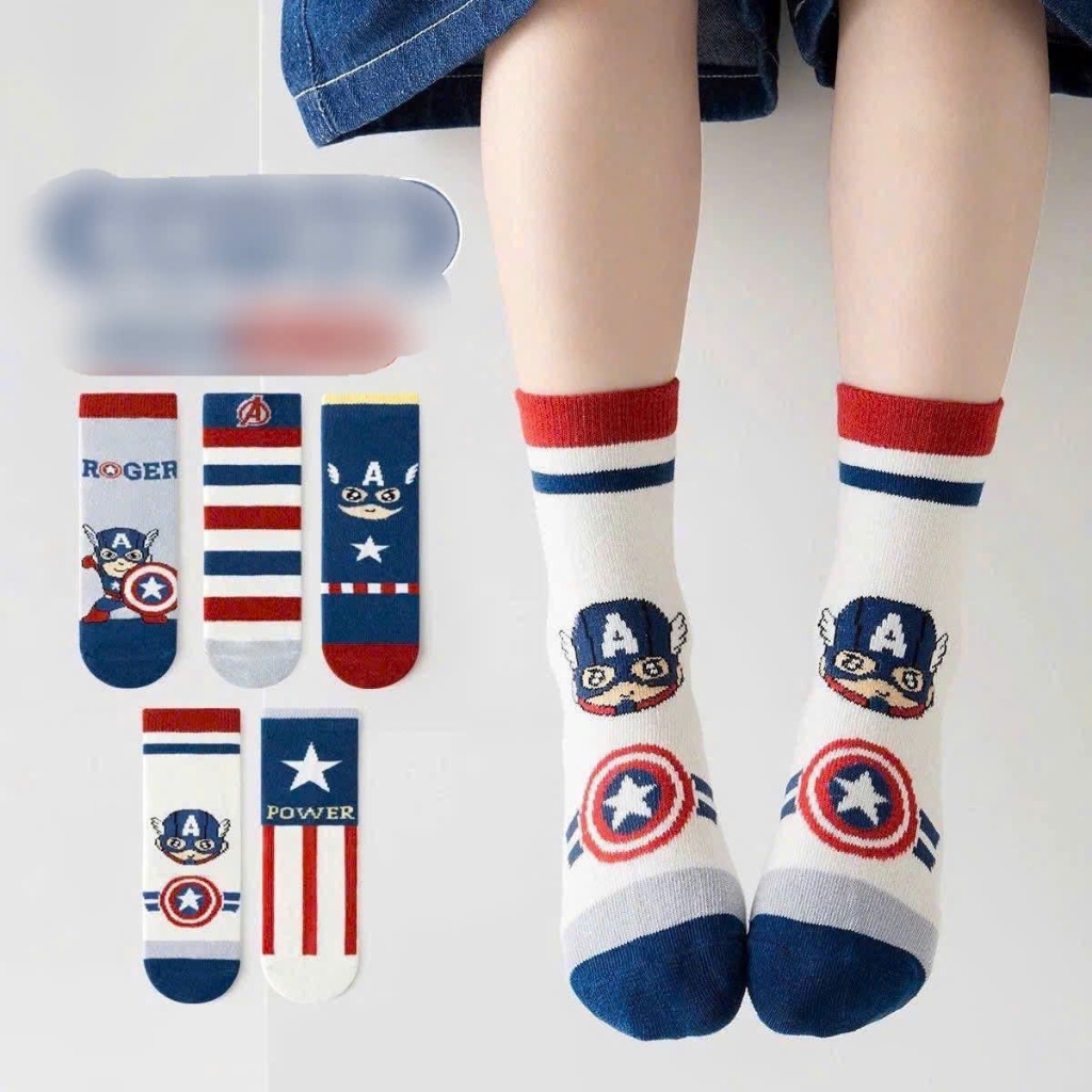 LỐ 10 ĐÔI TẤT CHỐNG TRƯỢT HÌNH NGƯỜI NHỆN, SIÊU NHÂN MÀU SIÊU ĐẸP CHO BÉ TRAI