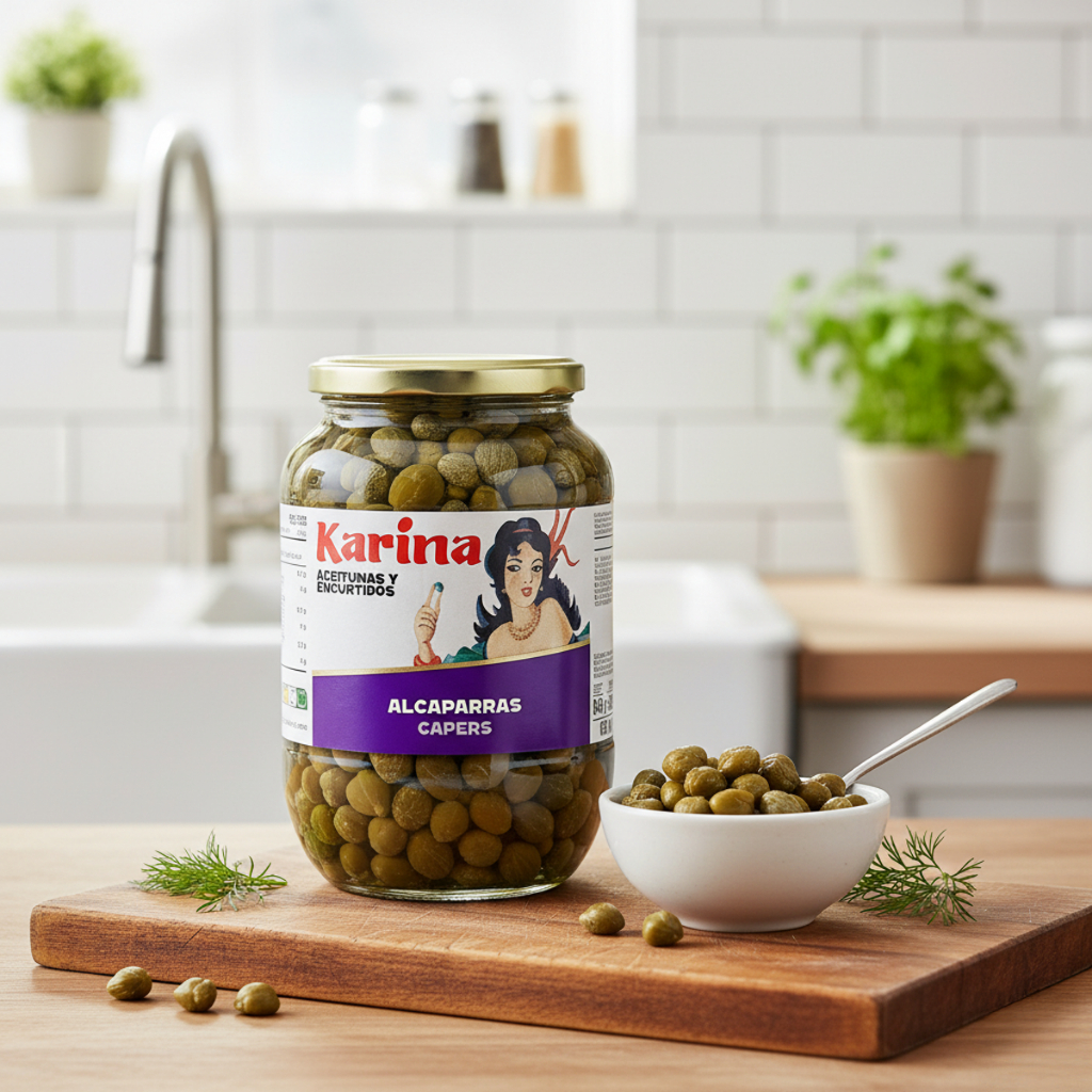 Nụ bạch hoa Karina Spanish Vinegar Capers 845gr